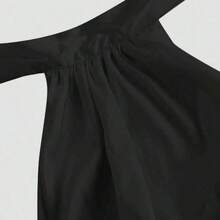 MOD Vestido mini con espalda descubierta, lazo y estampado floral abstracto fluido - Negro01 - Ver 10