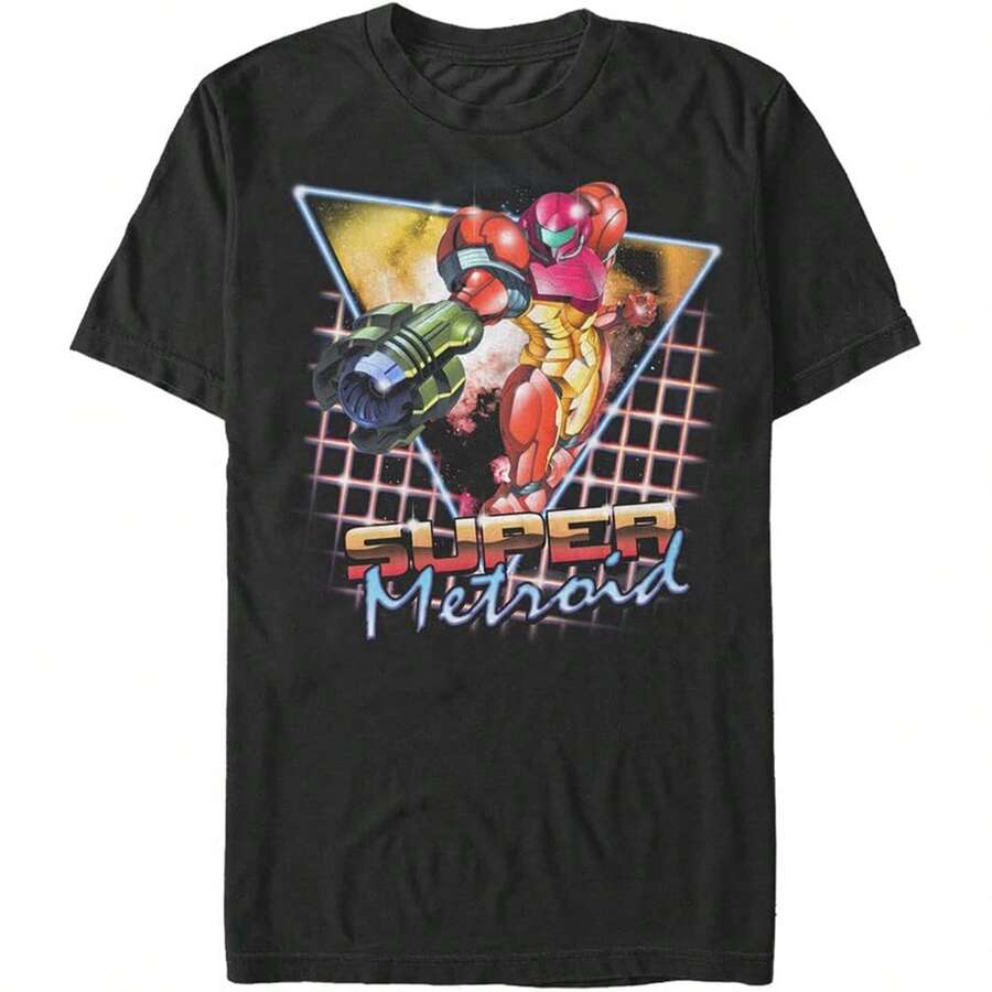 N64 Logo Retro Stripe Playera Camiseta para Hombre - Negro - Ver 1