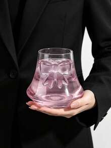 1 Stück INS Design Schneeberg rosa Schleife hitzebeständiger Glas Becher, Design Wasserglas, Saft Becher, Früchtetee Becher, Bubble Wasserglas, Bar Cocktail Becher, Latte Getränk Becher, Kaffee Shop Design hitzebeständiger Wasserglas, Sommer Party Früchtetee Becher - Verschiedenfarbig - Übersicht 11