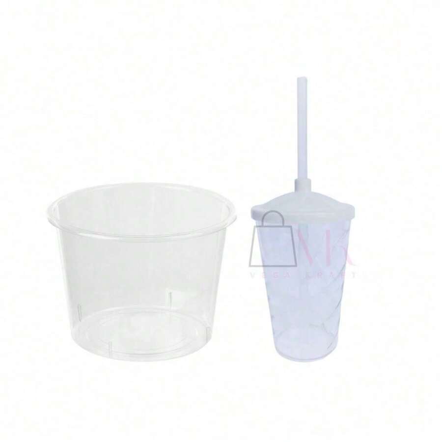 Souvenir Kit: 20 Popcorn Buckets (1.5 L) + 20 Cups (400 ML) - TRANSPARENTE - View 1