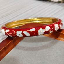 Brazalete de alta calidad con flor pequeña de esmalte cloisonné - Exquisitas florecillas - Ver 21