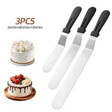 3pcs Cake Scraper Set,Stainless Steel Icing Scraper Set For Decorating And Smoothing Cream - 6 Inch, 8 Inch, 10 Inch Cake Decorating Tools,For Home Kitchen, Restaurant, Party,Holiday,Wedding Supplies,Kitchen Gadgets, Back To School, Christmas Gifts - View 9