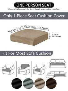 1 pieza Funda de cojín de sofá minimalista moderno para autocaravana, resistente a arañazos, antideslizante, a prueba de polvo, lavable, adecuado para sala de estar, dormitorio, estudio, autocaravana, negro, gris claro, café oscuro - Multicolor - Ver 17