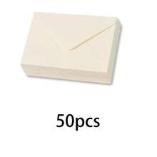 100pcs/50pcs/20pcsMini Envelopes 100 Count 4.1 X 2.75 Inches Brown Kraft Envelopes Bulk Tiny Envelope Pockets For Gift Card, Small Note Cards, Business Card - Off White - View 7