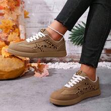 2026 New Arrival Style Flat Casual Sneakers For Women, Versatile Spring/Autumn Sports Shoes - Brown - View 14