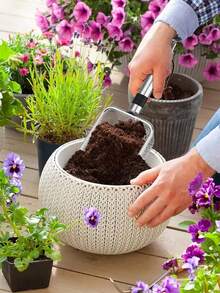1pc Stainless Steel Gardening Soil Sieve Large Fine Mesh Strainer And Bentonite Sand Shovel, Suitable For Screening Pebbles, Yard, Lawn And Garden - Multicolor - View 5