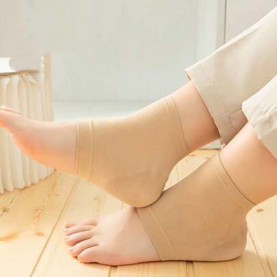 2pcs/Pair Silicone Heel Protectors, Anti-Friction Heel Socks, Moisturizing And Repairing Dry Cracked Heels, Suitable For Sports Shoes, High Heels And Casual Shoes