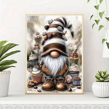 1pc DIY Gnome Pattern 5D Diamond Painting Kit, Suitable For Adult Beginners DIY Mosaic Diamond Art, Full Drill Handmade Enthusiast Self-Design DIY Diamond Painting, Applicable For Living Room, Bedroom, Office Wall Decor Hanging Painting, Surprise Holiday Home Decor Gift For Family And Friends, Unframed[30*40cm/11.8*15.7in][40*50cm/15.7/19.7in] - No Frame - View 2