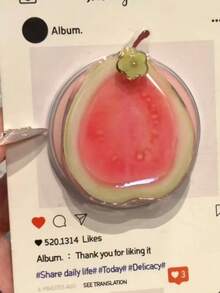 1个可爱红色爱心番石榴旋转花朵磁性手机支架，清新可伸缩桌面手机支架，适合作为节日礼物送给姐妹、女友和同学（搭配磁性贴纸使用，吸附更牢固） - 紅心芭樂 - 查看 8
