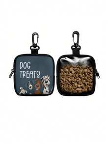 1pc Cartoon Pattern Pet Treat Bag, Portable Training Set, With Hook Zipper Bag, Cat Food Bag, Dog Food Bag, Pet Bag - Multicolor - View 7