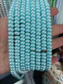 50/100pcs 5mmx8mm Imitation Jade, Agate, Abacus Beads, Loose Beads, Wheel Beads, Spacer Beads, Jewelry DIY Accessories, Bracelets, Keychains, Necklaces Craft Decorations, Beads Materials, Colorful - Please Choose a Color - View 47