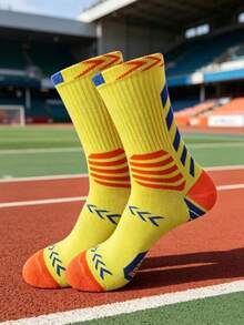 13pairs Men's Anti-Slip Basketball Crew Socks, Cushioned Performance Sports Socks For Running & Training - Multicolor - View 18