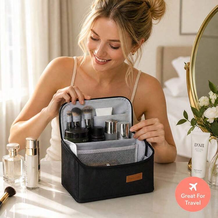 Multi-Purpose Travel Cosmetic Bag, Large Capacity Makeup Organizer