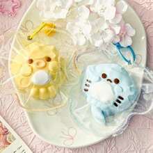 1pc Handmade Silicone Ocean Animal Stitched Packaging Squeeze Toy, Stress Relief Squeeze Toy, Soft TPR Material, Relieve Anxiety, Adult Hand Pressure Relief, Holiday/Birthday/Festival Gift (Stitching And Bead Chain Color Random) - 河豚 - 查看 5