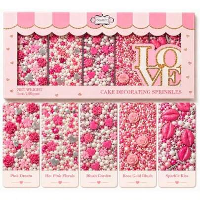 Confect Cake And Cupcake Nk Love Nk Mix Pink Mini Ls And , Silver Earts And Vermci And W Pearls Anniversary Nk Ede Nk Mix Pack Of 5 5 Oz