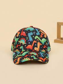 1pc Kids Cartoon Dinosaur Animal Print Hat, Unisex Fashionable Versatile Baseball Cap, Sun Protection, Suitable For Spring, Summer, Autumn - 1PC - View 17