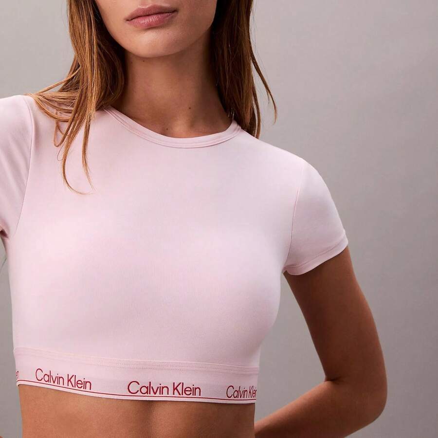 Calvin Klein Calvinklein Icon Cotton Modal Lightly Lined T-Shirt Bralette Underwear Women Bras + Bralettes QF8495 - 淺粉紅色 - 查看 1