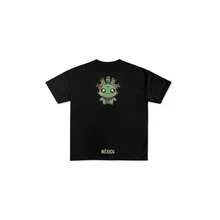 Cartoon Print T-Shirt, Universal Casual Style For Men JO1H - 黑色 - 查看 1