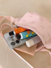 1pc Zipper Closure Cartoon Teenager Waist Bag, Nylon Crossbody Fanny Pack For Girls, Star Mini Pouch - A - View 8