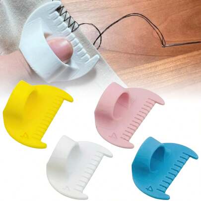 1 Set 2 pezzi Kit di attrezzi da cucito fai-da-te, set di modelli per cucire in plastica con design antiscivolo per dita, ideale per decorazioni di Eid Al-Adha, cucito a mano, progetti fai-da-te e ricamo