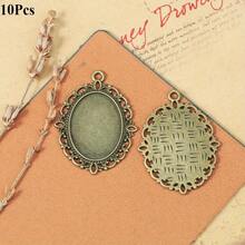 10Pcs/ Bag Jewelry Accessories Base DIY Jewelry Making Production For DIY Production Pendant Base Decoration Accessories - Oval Base - View 16