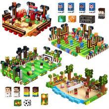 Sports Theme Building Blocks Set, 2CM-96PCS DIY Football & Basketball & Rugby & Volleyball Scene Assemble Toys, Educational Stacking Cubes For Kids - Multicolor - View 1
