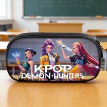 1個 Ins 風格 K-Pop 鉛筆袋，大容量文具袋，熱門筆袋，適用於小學和中學生 - 彩色 - 查看 5