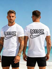 All Gender Summer Short Sleeve Top Ventilated Comfortable Daily Going Out Wear - White - View 3