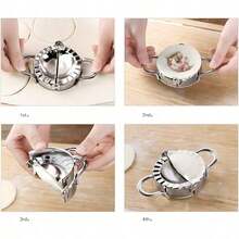 1 Pc Simple & Easy-To-Use Stainless Steel Dumpling Making Set Stainless Steel Material Convenient For Making Dumplings, Wonton, Pan-Fried Dumplings & Pastries Household Kitchen DIY Pasta & Baking Tool Multifunctional Dumpling Maker Gadget - Multicolor - View 6