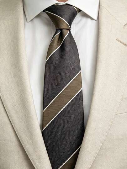 1pc Men's Business Formal Casual Versatile Necktie, Suitable For Weddings, Gatherings, Parties, Galas