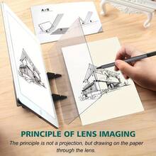 1pc Optical Refraction Drawing Board, Zero-Foundation Hand-Drawn Tracing Tool, Student Anime Sketching Aid, Made With High-Definition Transparent Optical Lens, Using Lens Imaging Principle To Clearly Project Patterns From Tablet/Phone Onto Drawing Paper, Achieving 1:1 Tracing And Copying, Easy For Beginners To Use. - A - View 5