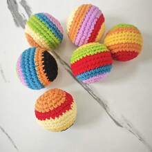 Handmade Knitted Hacky Sack, 2026 Upgraded Crochet Footbag Juggling Balls, Geometric Pattern For Adults Beginners - F-5CM-1件 - 查看 6