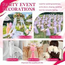 Horbaunal Hot Pink Chiffon Fabric By The Yard, 5 Yard Continuous Sheer Fabric 59" Wide Soft Draping Fabric For Wedding Arch Draping Party Backdrop DIY Sewing - Màu E - Xem 7