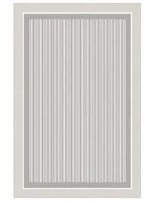 Alfombra de área abstracta con rayas geométricas de Chilai Home - Tapete de piso con impresión digital maximalista colorida para sala de estar & dormitorio, fabricada en Turquía - Gris Claro - Ver 2