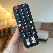 Baby Cartoon Remote Control Teether, Silicone Teething Toy, Infant Soothing Chew Toy - 黑色 - 查看 9