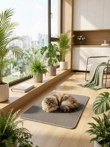 Double Layer Cat Litter Mat, Honeycomb Design Litter Trapping Mat, Washable Waterproof Pet Mat, Multi-Color - Multicolor - View 6