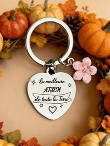 Colleague Keychain; Friend Colleague Lucky Four-Leaf Maple Leaf Keychain; Friendship Keychain; Thanksgiving Retirement Gift; Birthday - Silver - View 4