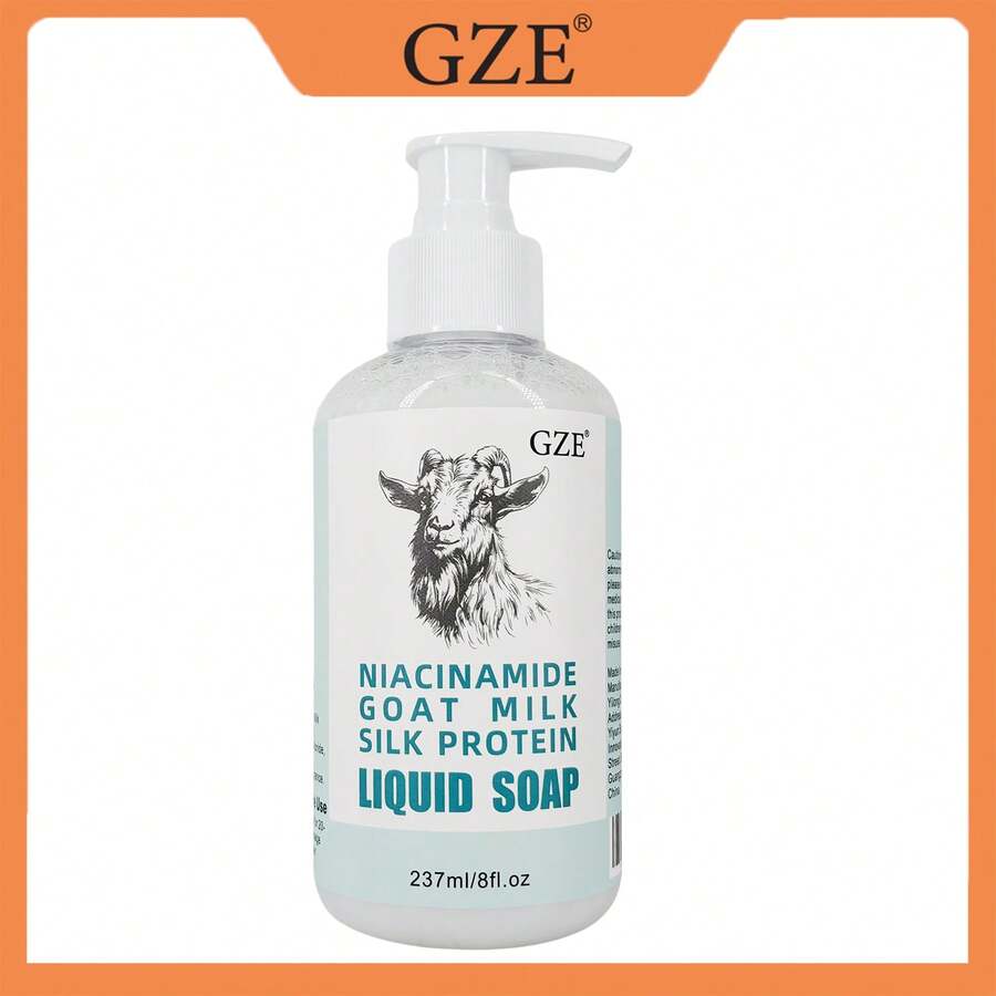 Xà phòng lỏng GZE Niacinamide sữa dê và protein tơ tằm, dưỡng ẩm & làm trắng, làm sạch sâu nhẹ nhàng, cân bằng độ pH da, cải thiện tình trạng da, đa chức năng. - Xanh và trắng - Xem 1