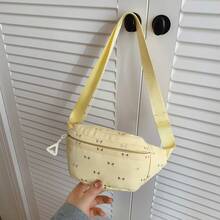 1pc Zipper Closure Cartoon Teenager Waist Bag, Nylon Crossbody Fanny Pack For Girls, Star Mini Pouch - A - View 13