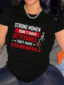 Camiseta de mujer, cómoda, de cuello redondo, suave y transpirable, adecuada para la moda urbana en primavera, verano y otoño, corte holgado.Camiseta de manga corta estampada de moda casual para mujer, transpirable y adecuada para actividades al aire libre y uso diario, puede ser un regalo de cumpleaños, regalo de Navidad, regalo de Halloween o como camiseta conmemorativa para amigos o seres queridos.Adecuado para deportes al aire libre y uso diario, puede ser utilizado como regalo de cumpleaños, regalo de Navidad, regalo de Halloween o como recuerdo para amigos o familiares. - Negro - Ver 1