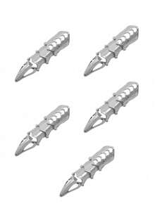 1件/2件/5件/6件 原宿風惡魔科技手套 機器人仿生機械外星手 可調節裝甲關節手指 新奇手指關節爪 戶外派對道具，黑色蜘蛛爪、白色骨爪，服裝道具、舞會道具、Cosplay道具、表演道具。本店使用的材質具有更好的光澤度與耐用性。可活動手指與爪子，適用於戶外派對道具。 - 彩色 - 查看 12