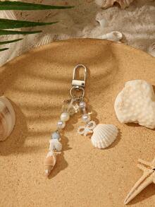 Summer Seashell Keychain Collection, Handmade Ocean Themed Phone Charm With Shell, Fish & Starfish Beads, Ideal Beachy Gift & Bag Decoration - Multicolor - View 11