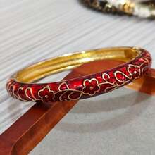 Brazalete de alta calidad con flor pequeña de esmalte cloisonné - Exquisitas florecillas - Ver 9