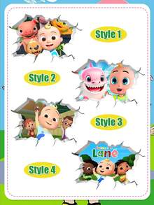 Hasbro JJ 3D 效果牆貼組，以鮮豔的「突破牆壁」設計為特色，包含多種趣味角色風格。由自黏式乙烯基材質製成，易於撕貼，可移除，非常適合為主題派對、臥室或生活空間增添有趣且沉浸式的氛圍。 - 多款 - 查看 1