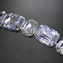 Dây chuyền tua rua mới, cá nhân hóa, đính đá lấp lánh, phụ kiện đeo cổ đa năng. - Bạc - Xem 2
