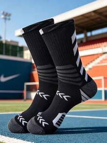 13pairs Men's Anti-Slip Basketball Crew Socks, Cushioned Performance Sports Socks For Running & Training - Multicolor - View 10
