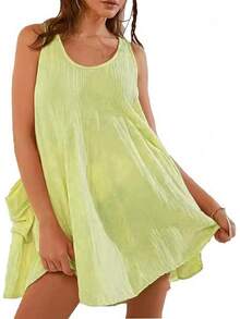 Women Short Dresses - Grey - View 9