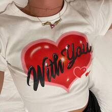 Playera corta ombliguera para mujer  2026, corte ajustado sexy estilo moda europea, fresca de verano, look juvenil llamativo ideal para salidas y lucir estilo genial X3IW - Blanco - Ver 3