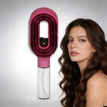 Peine rociador 2 en 1 con decoración de strass, tanque de agua incorporado para hidratación, apto para cabello húmedo/seco, anti-enredos para cabello ondulado/liso, accesorios para el cabello - Multicolor - Ver 6