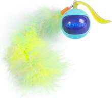 Catstages Roll &Amp; Chase Robot Toy U2013Interactive Electronic Cat Toy For Indoor With Feather Teaser Tail, Lights, USB Rechargeable, Automatic Moving Action For Active Play, Mental Stimulation &Amp; Enrichment - trắng - Xem 1